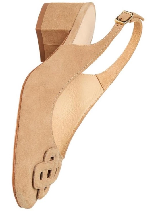 J Mclaughlin Shoes - J.McLaughlin Sofia Camel Suede Slingback Heels - Square Toe - Size 7.5